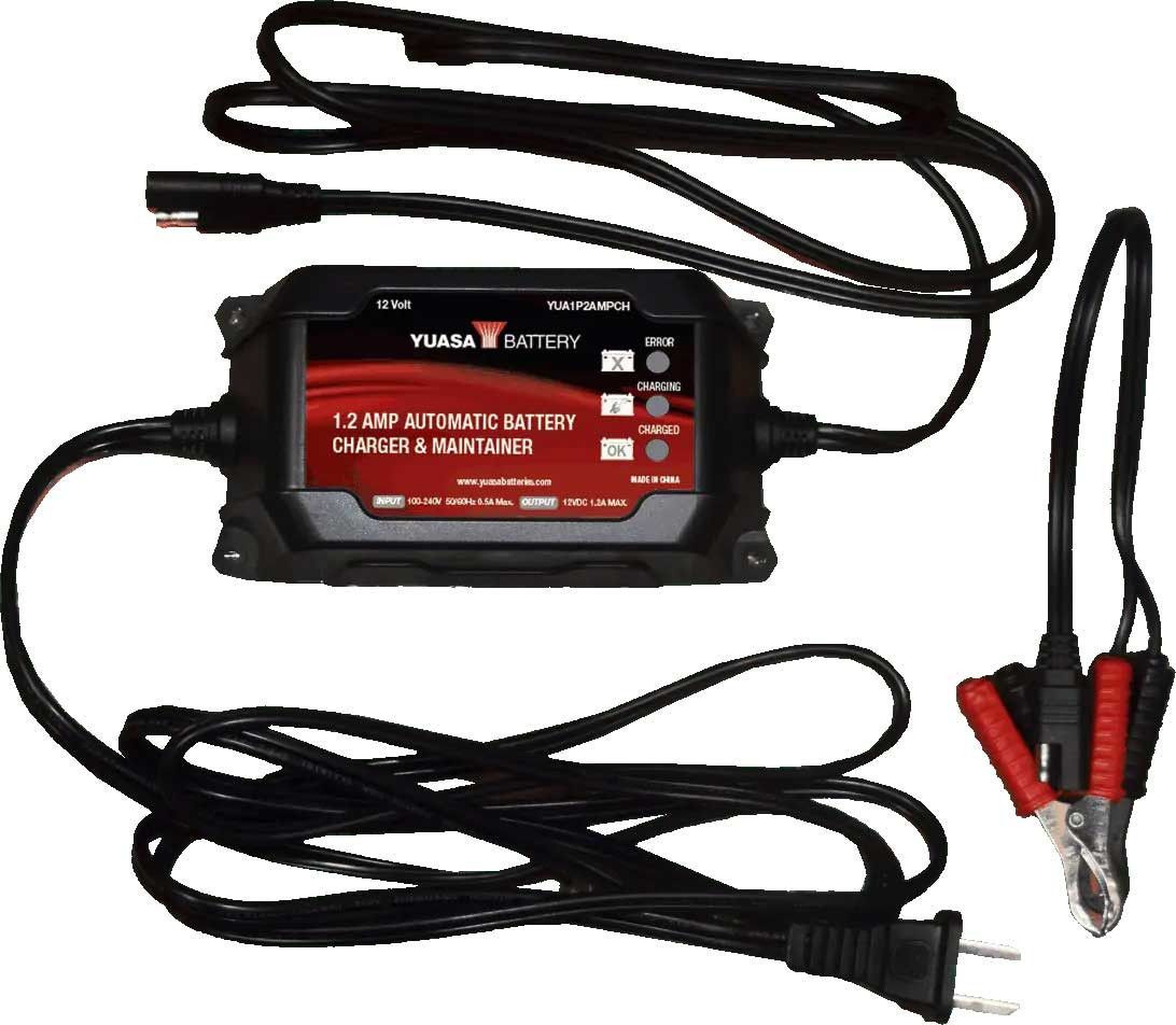 Yuasa 1.2 Amp 12 V Battery Charger and Maintainer YUA1P2AMPCH