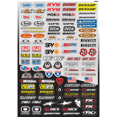 Image for Factory Effex Micro Sponsor Sticker Sheet
