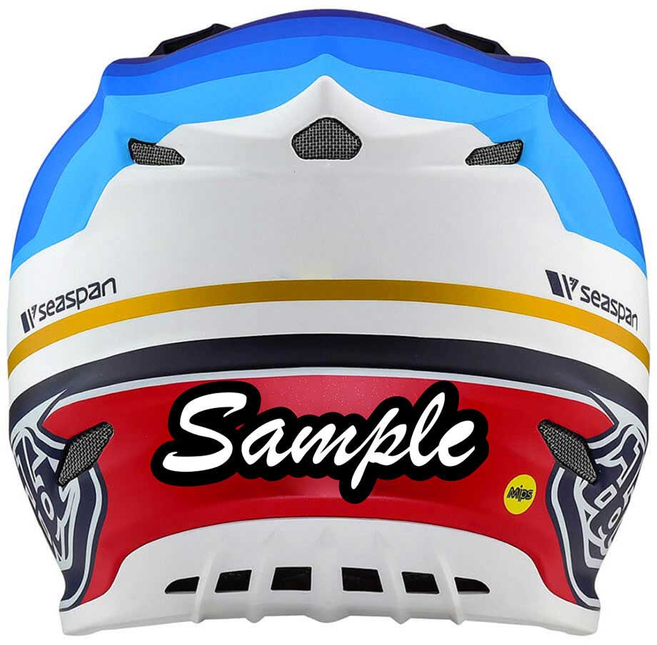 Troy Lee Designs Custom Hand Painted Helmet Lettering