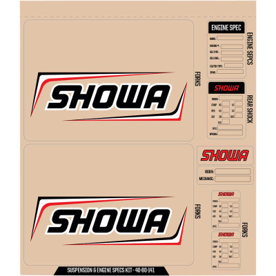 Image for D'Cor Visuals Showa Suspension & Engine Decal Kit
