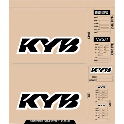 Image for D'Cor Visuals KYB Suspension & Engine Decal Kit