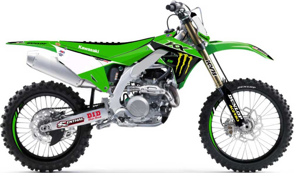 2022 D'Cor Visuals Monster Energy Kawasaki Graphic Kit 20-20