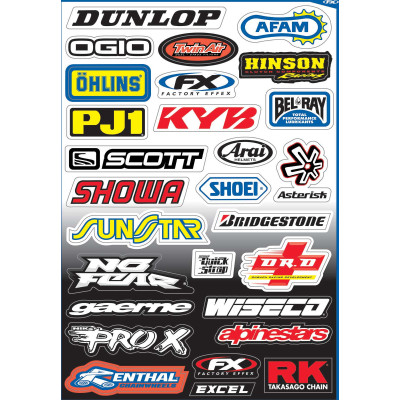 Image for Factory Effex Sponsor Sticker Sheets