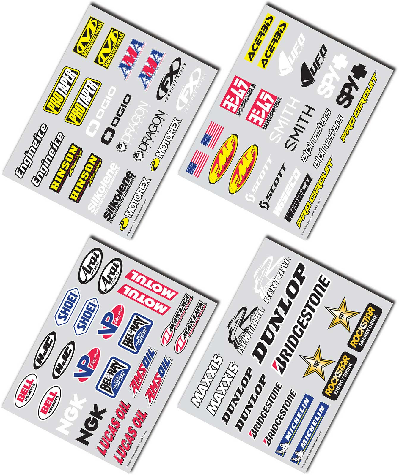 Factory Effex Iron-On Jersey Sponsor Kit 11-82120